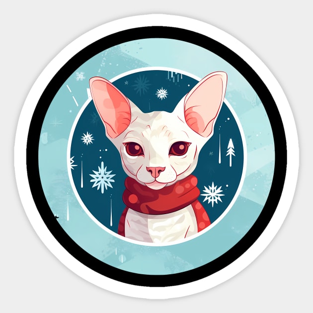 Cornish Rex Cat Xmas, Love Cats Sticker by dukito